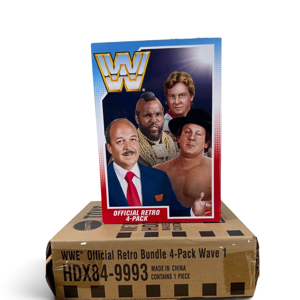 Mattel WWE Official Retro Bundle 4-Pack Wave 1 Figures NIB